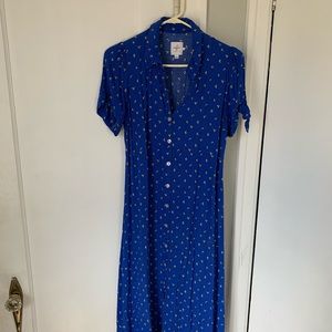 Super comfy/flowy blue maternity dress